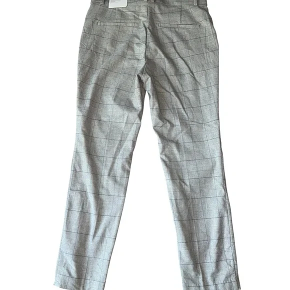 NWT H&M Grey Windowpane Plaid Ankle Pants - Size 12 - Picture 6 of 8